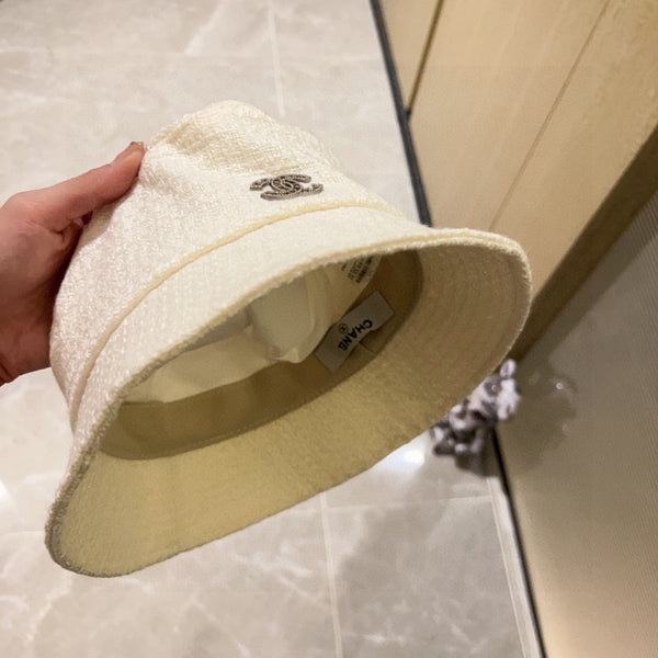 Chanel Fisherman's Hat White in Cloth 197682