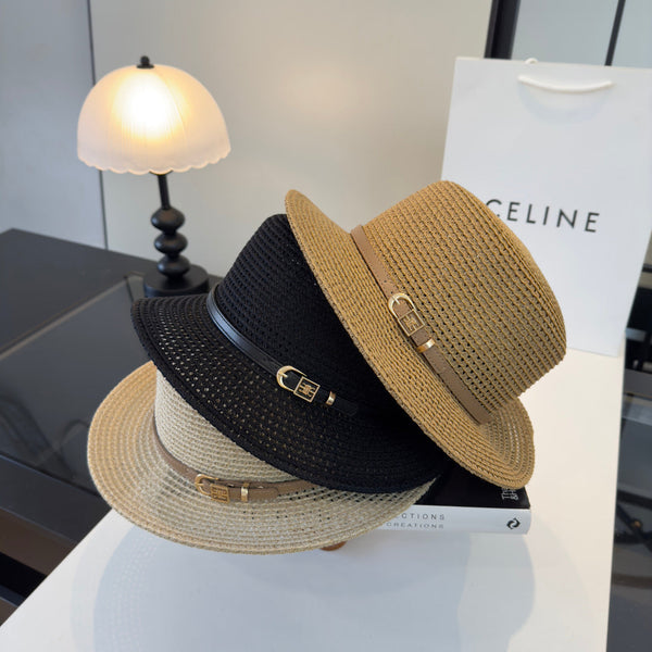 Celine Fedora Hat Beige in Straw 197602