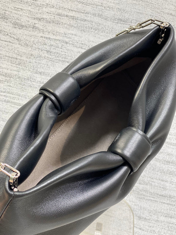 Dior 26 Bow Chain Bag in Black Lambskin