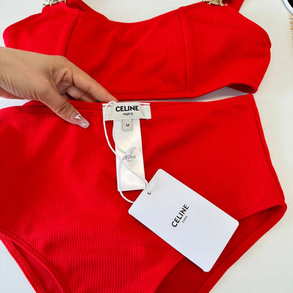 Celine Swimsuits Red Cotton 201806