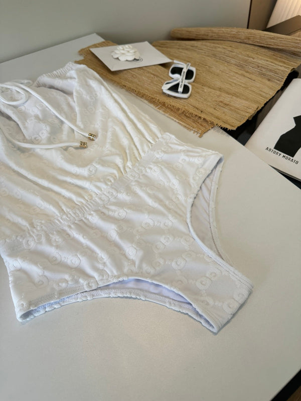GG One-Piece Swimsuit White in Cotton blend 204708