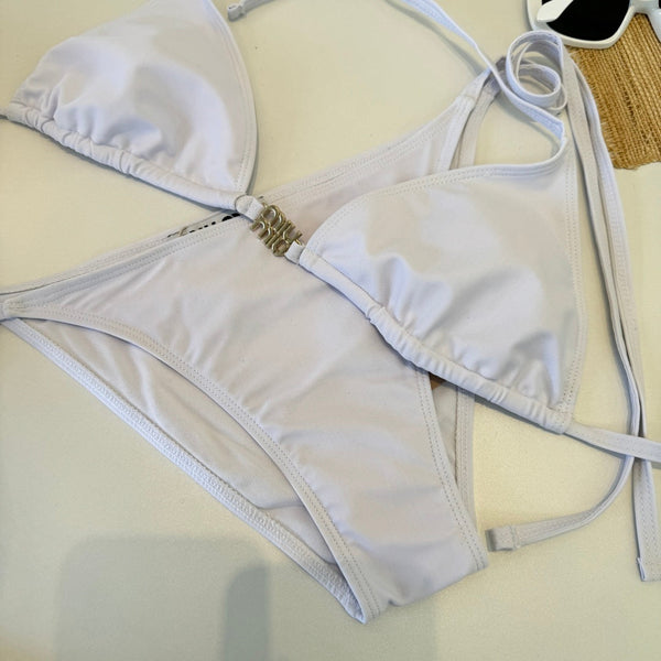 Miumiu Two-piece Bikini Swimsuit White in Cotton polyester 204643