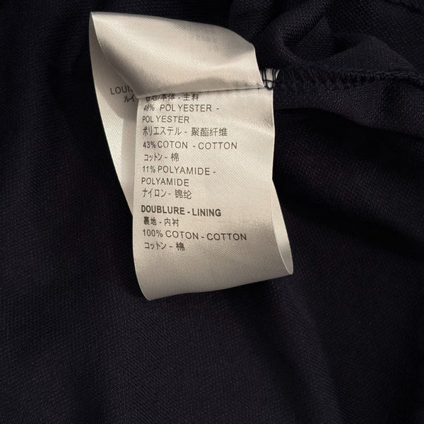 Miu Miu Polo Collar Short-Sleeve Dress Navy Blue in Cotton 190632