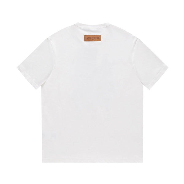 Louis Vuitton Floral & Brand Logo T-Shirt White in Cotton 197470