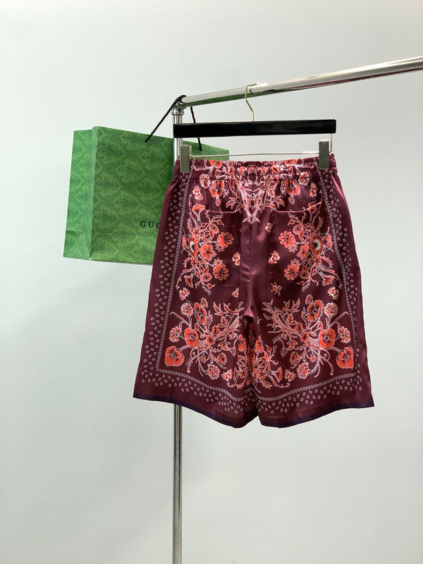 Gucci Short Pants Reddish Brown in Cotton 200652