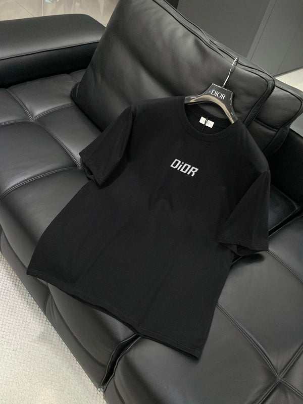 Dior Crew Neck Short-sleeved T-shirt Black in Cotton 200640