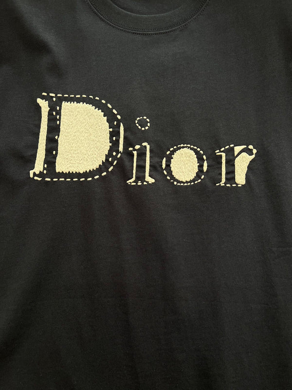 Dior Logo Short-Sleeve T-Shirt Black in Cotton 197839