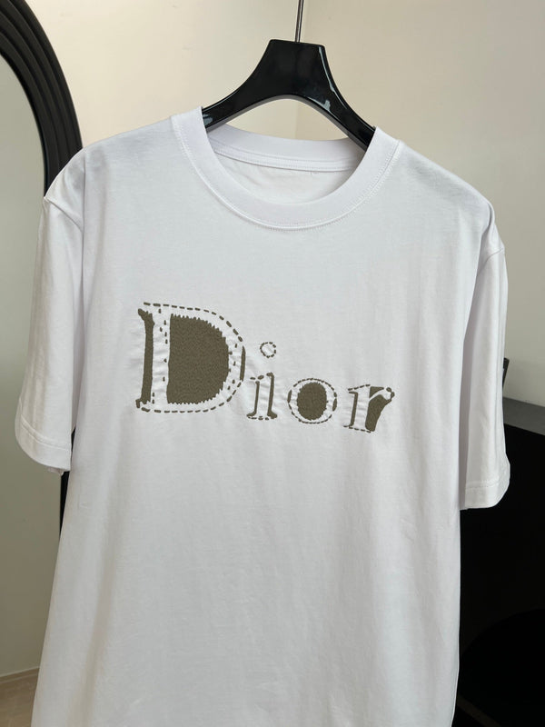 Dior Logo Short-Sleeve T-Shirt White in Cotton 197838