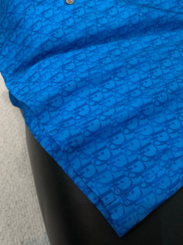 Dior Short-sleeved Shirt Blue in Tencel 183930