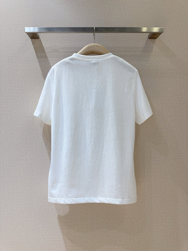 Dior Short-sleeved T-shirt White in Cotton 193375