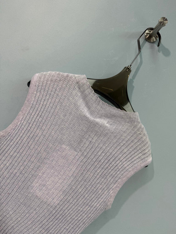 Chanel Knit Vest Purple in Wool 212281