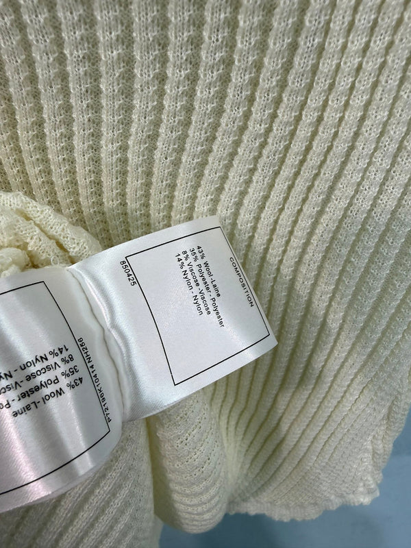 Chanel Knit Vest Cream in Wool 212276