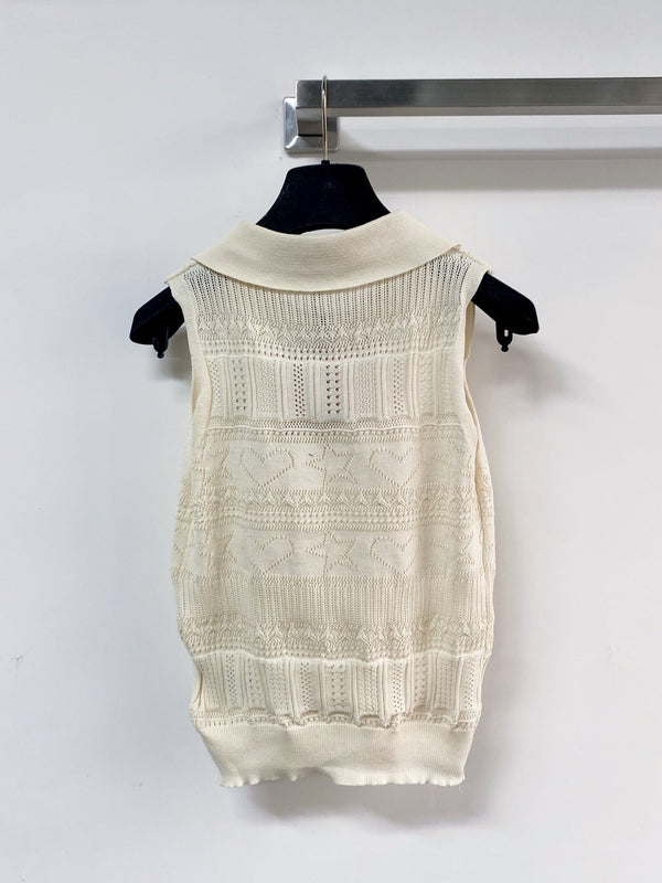 Miumiu Vest Beige in Cotton 207984