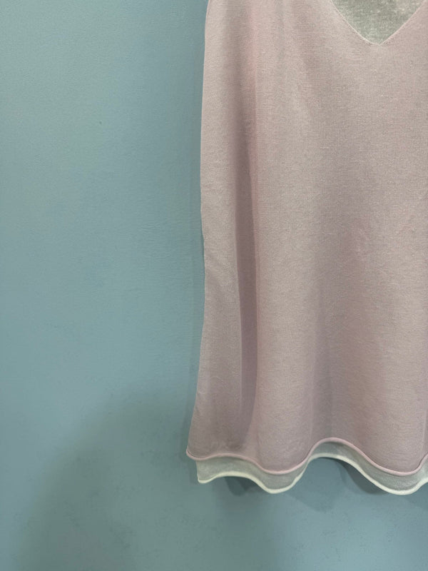 Miumiu Knitted Vest Pink in Silk 207752
