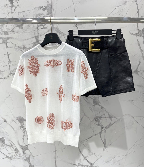 HM Short-sleeve White in Wool 166867