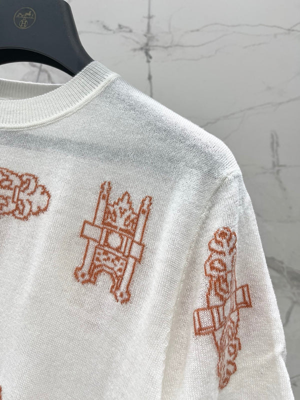 HM Short-sleeve White in Wool 166867