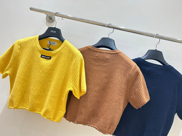 Miu Miu Short-sleeved Top in Cotton 221212