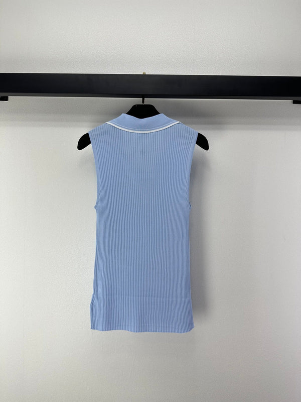 Chanel Vest Blue in Polyester 365299