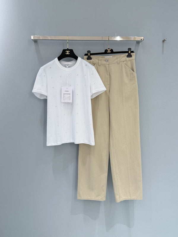 Chanel 26 Short-sleeved T-shirt White in Cotton 253570