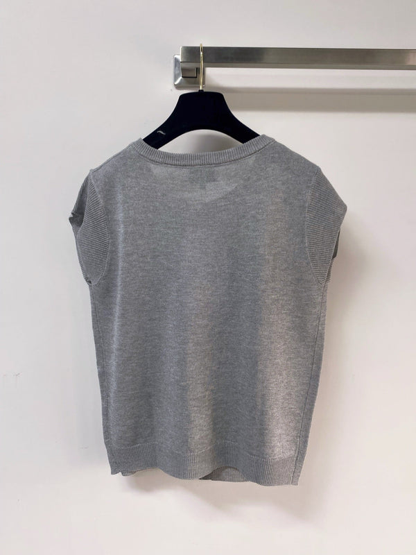 Chanel Vest Gray in Viscose 252202