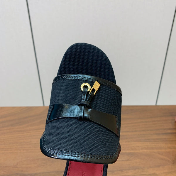 LP Color-blocked Sandals 50 Black in Canvas 703249