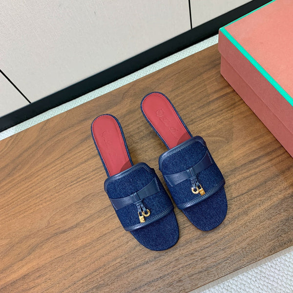 LP Color-blocked Sandals 50 Blue in Canvas 703248