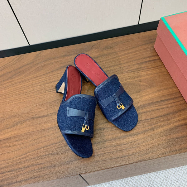 LP Color-blocked Sandals 50 Blue in Canvas 703248