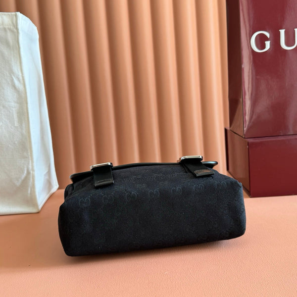 Gucci Canvas Small 25 Crossbody Bag Black in Canvas 284895
