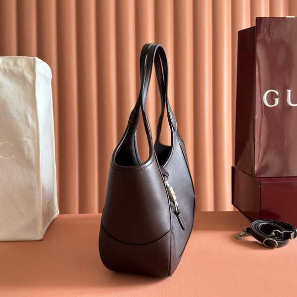 Gucci Mercato Small 26 Tote Bag Brown in Cowhide 284925