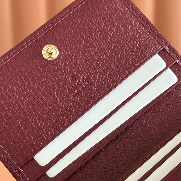 GG Ophidia Wallet 11 Dark Brown Beige in Soft GG Supreme 285047