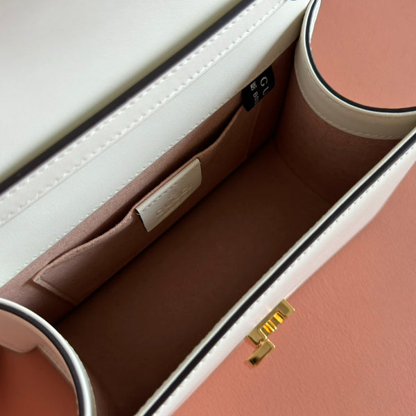 Gucci Sylvie Mini Bag 20 White Gold in Cowhide 285220