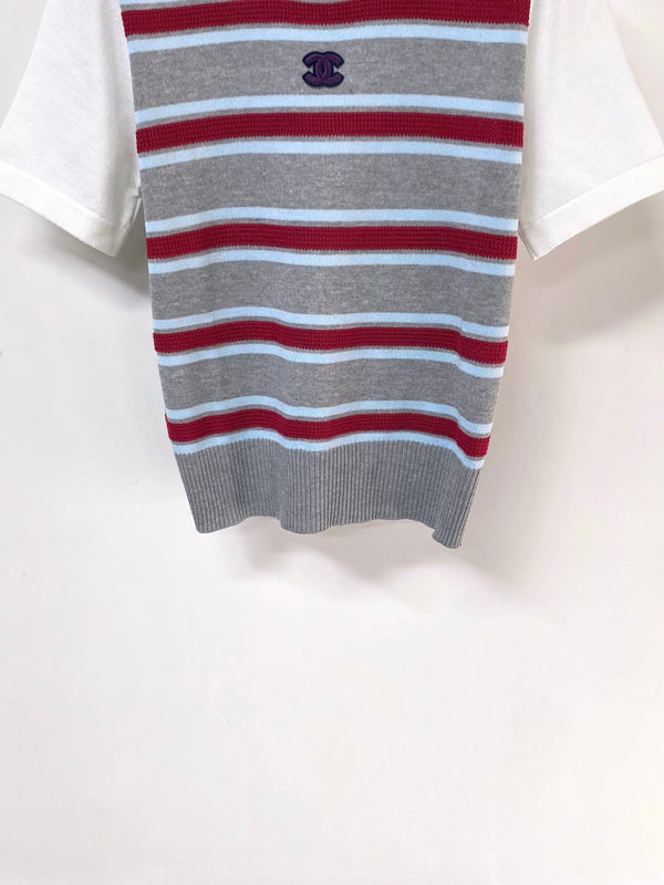 Chanel Short-Sleeve T-Shirt Gray in Acrylic 287140