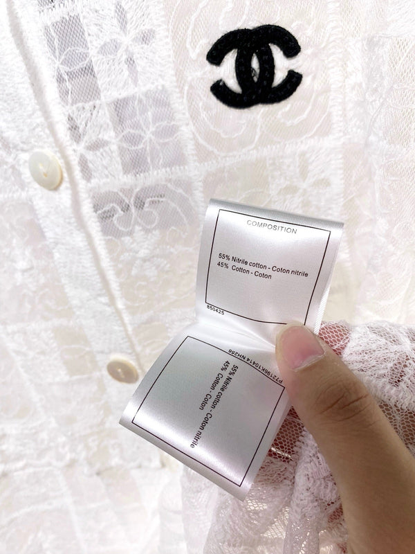 Chanel Vest White in Nitrile Cotton 287128