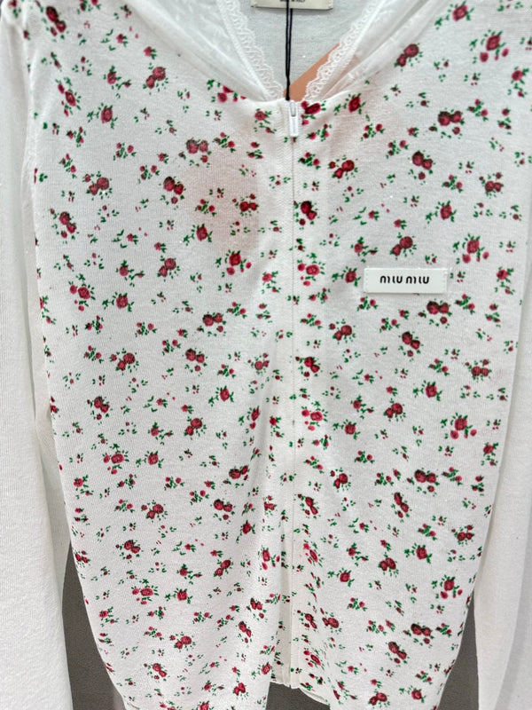 Miu Miu Cardigan White in Tencel 305872