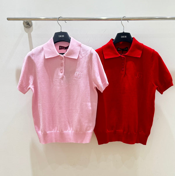 Gucci Collared Short-sleeved T-shirt in Cotton 323198