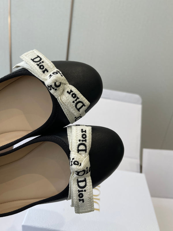 Dior 26 J'Adior Ballet Flat Black in Lambskin 727446