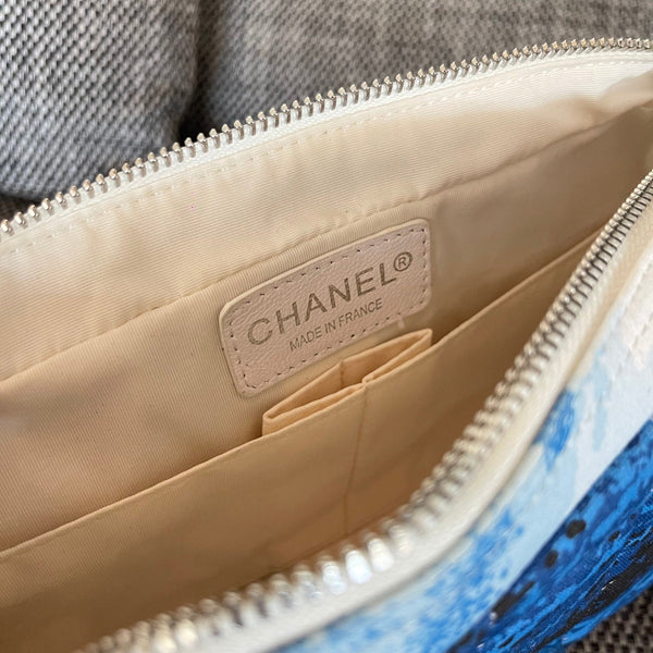 Chanel Surf Line Canvas Flap Bag Blue in Canvas