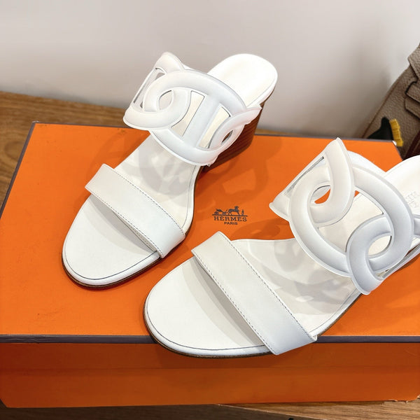 HM Sandal 60 White in Calfskin 743964