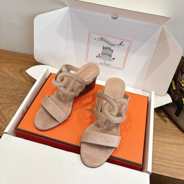 HM Sandal 60 Beige in Suede 743970