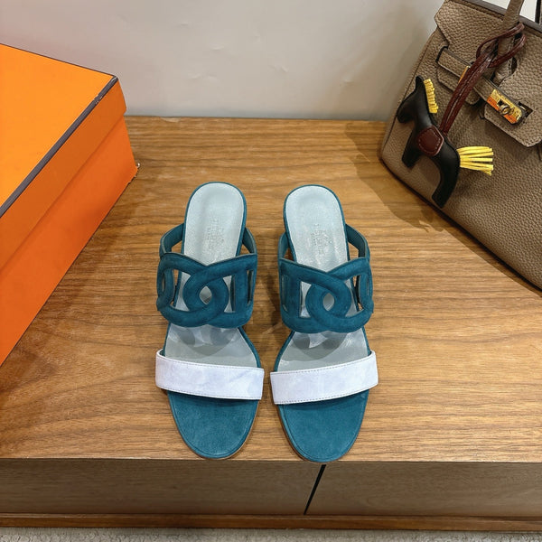 HM Sandal 60 Deep teal in Suede 743974
