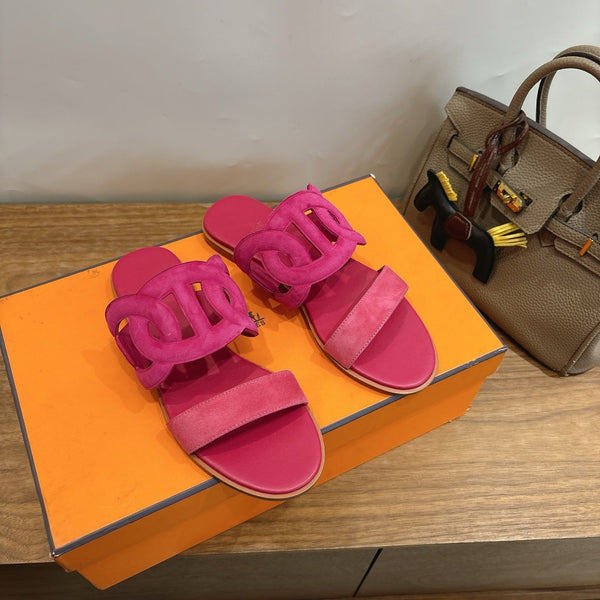 HM Sandal Pink in Suede 743982