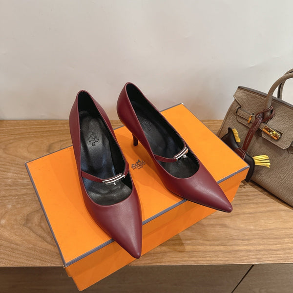 HM 26 Majeste 85 Pump Burgundy in Cowhide 744013