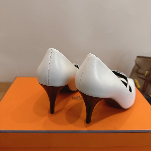 HM 26 Majeste 85 Pump White in Cowhide 744012