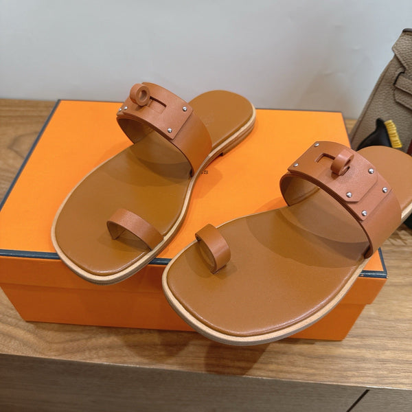 HM July Sandal Brown in Cowhide 744060