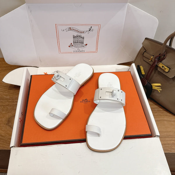 HM July Sandal White in Cowhide 744061