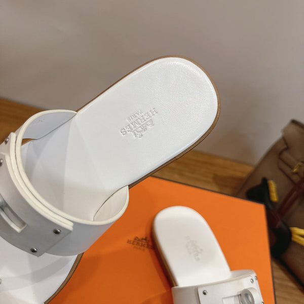 HM July Sandal White in Cowhide 744061