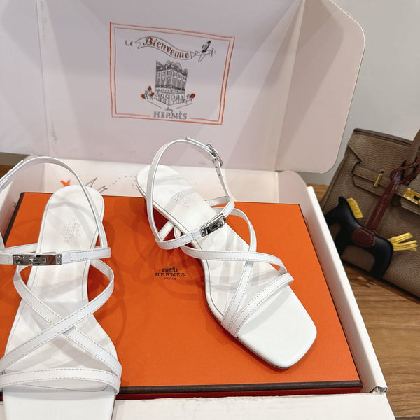 HM June Sandal White in Cowhide 744047