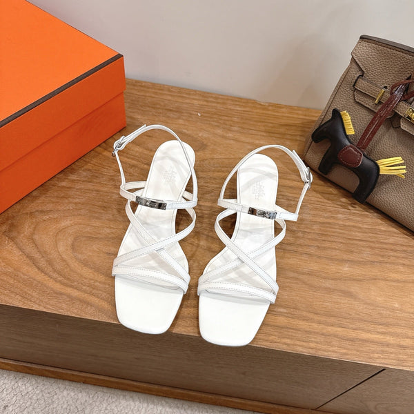 HM June Sandal White in Cowhide 744047