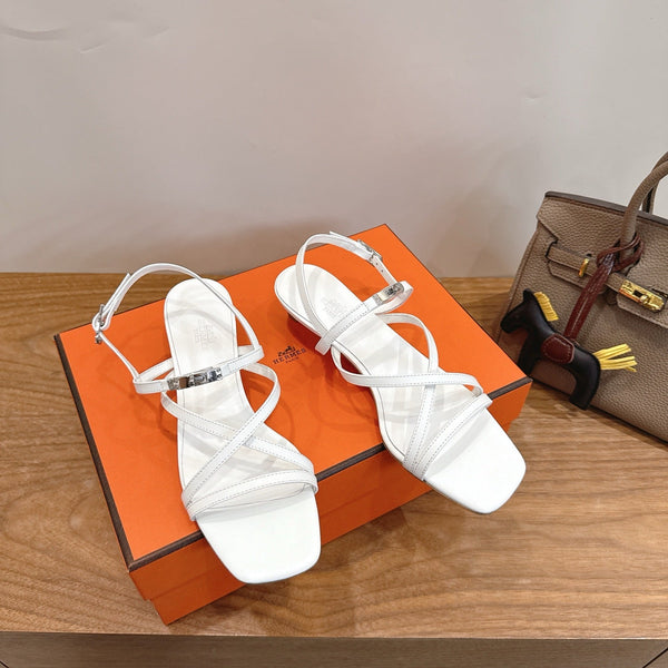 HM June Sandal White in Cowhide 744047