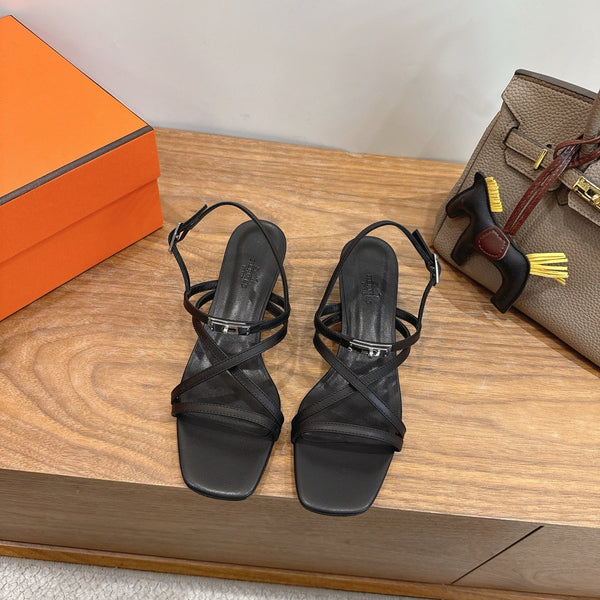 HM June Sandal Black in Cowhide 744051